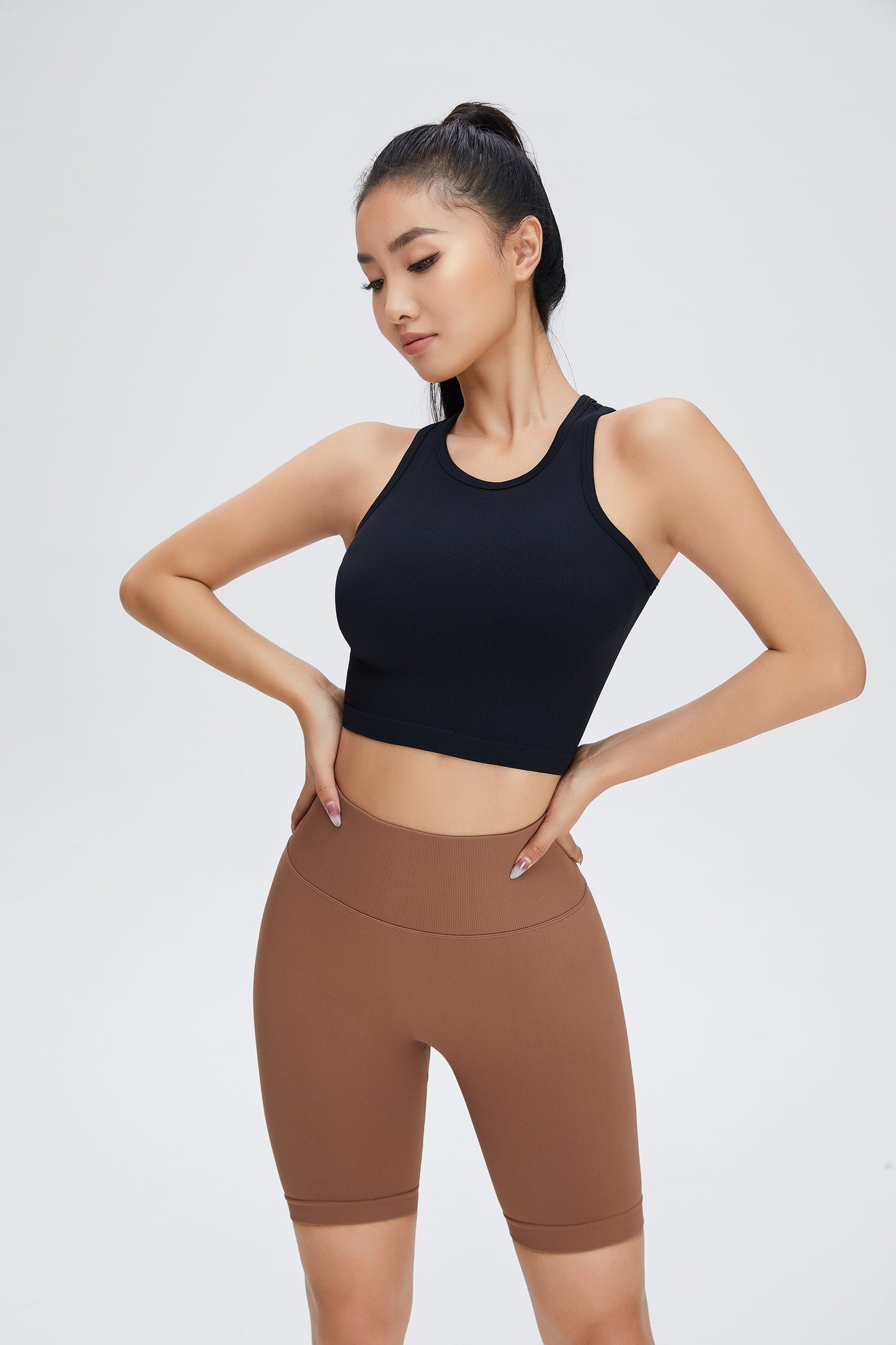 Rib Yoga Crop Tanks