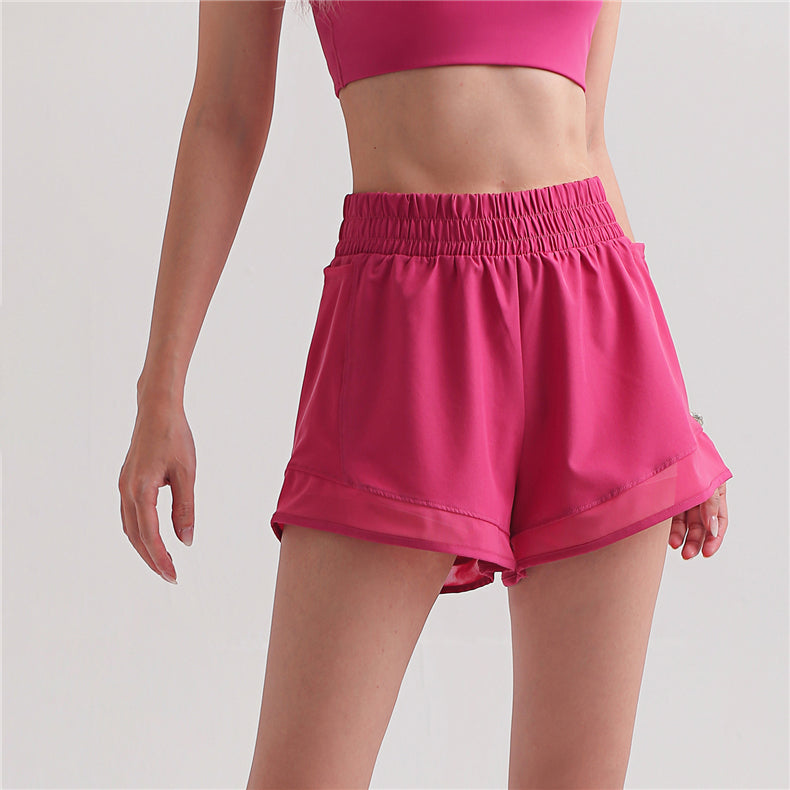 Pockets Mesh Lined Shorts