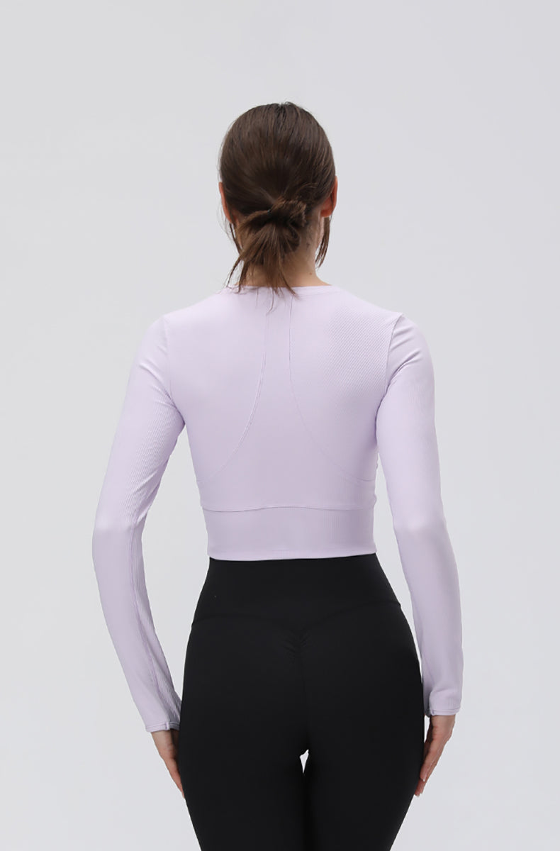 Rib Fitted Long Sleeves