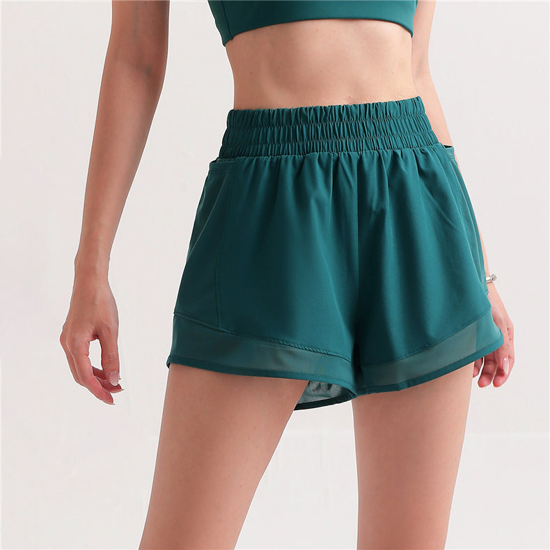 Pockets Mesh Lined Shorts