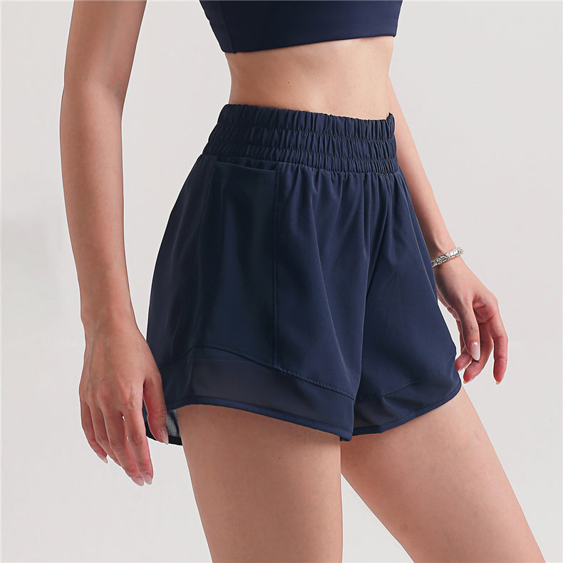 Pockets Mesh Lined Shorts