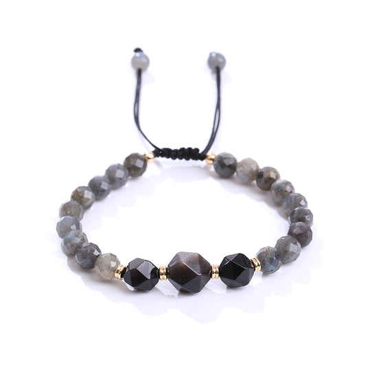 Obsidian Moonstone Bracelet