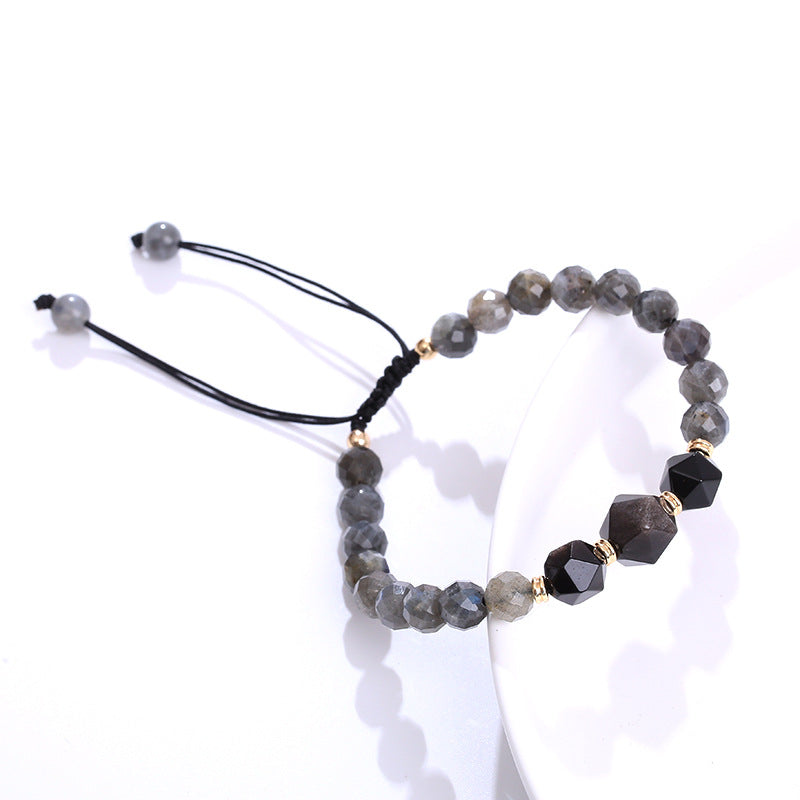 Obsidian Moonstone Bracelet