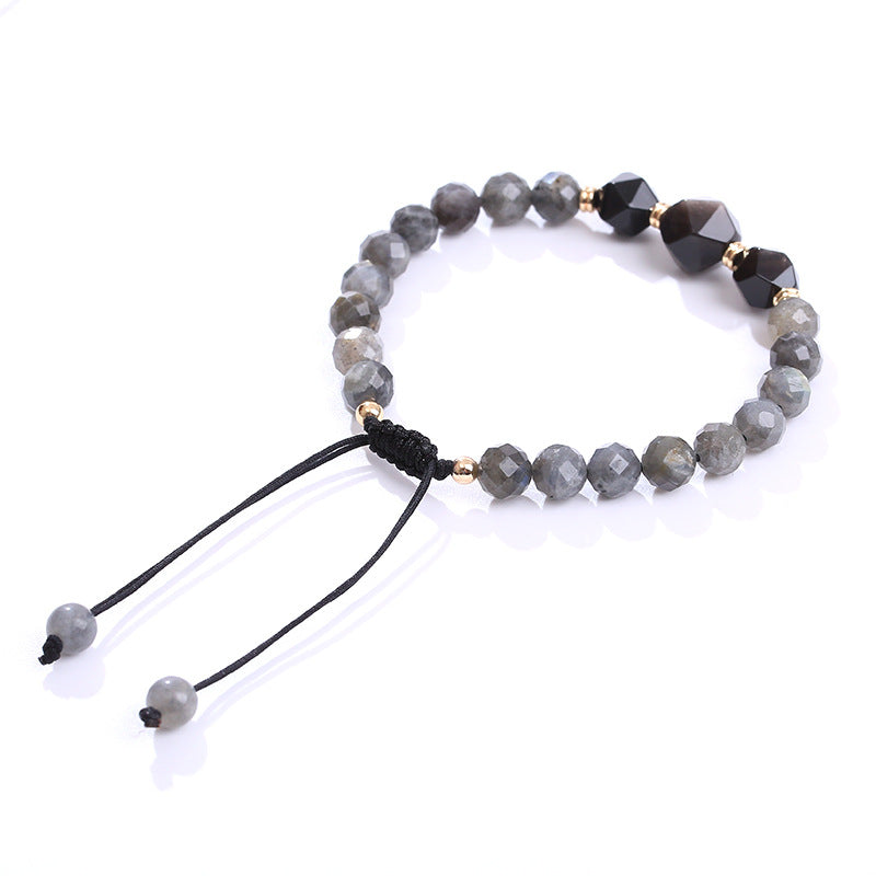 Obsidian Moonstone Bracelet