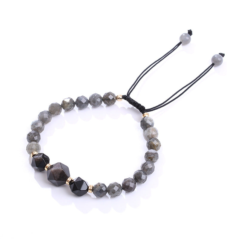 Obsidian Moonstone Bracelet