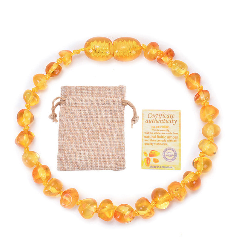 Baltic Amber Bracelet-Gold