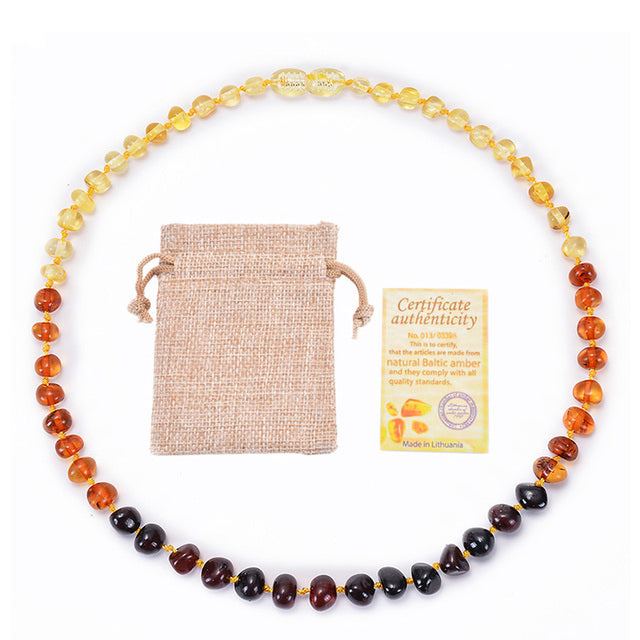 Baltic Amber Necklace-Rainbow